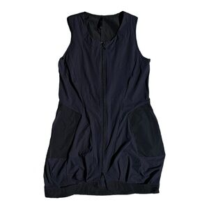 Porto SF Full Zip Dress w/ Pockets Navy Black